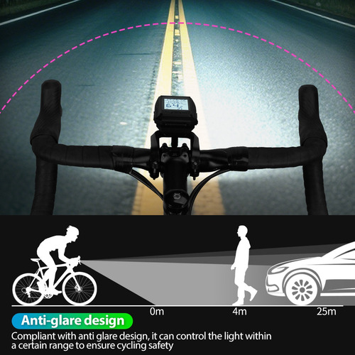 Gps Bicicleta Código Medidor Luces Inalámbrico Con Altavoz
