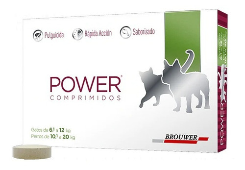 Power Pastilla Antipulgas Perro 10 A 20kg - Gatos 6 A 12kg