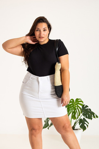 Pollera Clásica Elastizada Plus Size