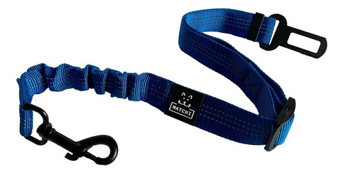 Matchi Adaptador De Cinturón De Seguridad Para Perros Correa Color Azul-negro Mate