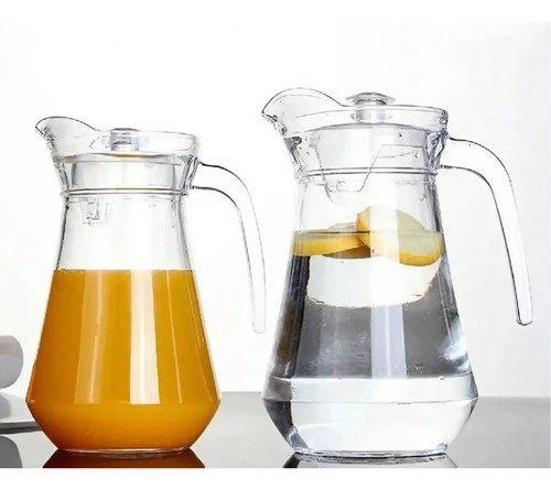 Jarra De Vidro Com Tampa Plástica 1,6l Line