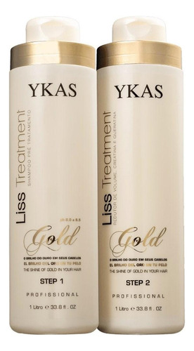 Ykas Escova Progressiva Gold Kit Ouro - 2 X 1 Litro