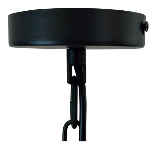 Lámpara Colgante E-27 Con Cadena Negro Con Dorado