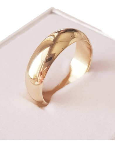 Aliança 6mm Folheada A Ouro 18k Anel Compromisso Casamento