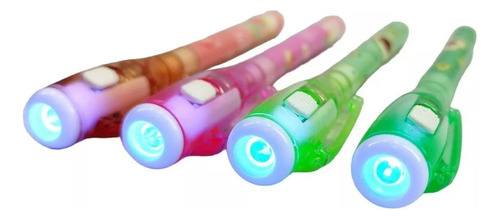 Caneta Magica 6 Unidades Com Tinta Invisível E Luz Negra
