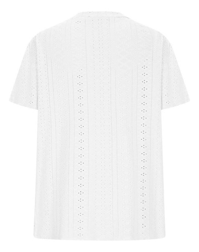 Playera De Talla Grande Con Ojales Para Mujer, Blusa Con Cue