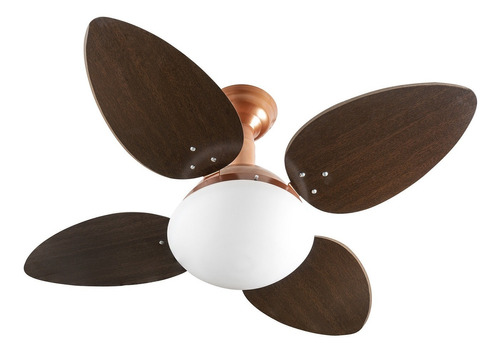 Ventilador De Teto Jet Venti-delta Cobre 4 Pás Mdf Tb 110 V