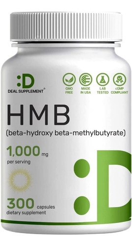 Suplemento Hmb 1000mg Naturebell 300 Capsulas Hecho En Usa