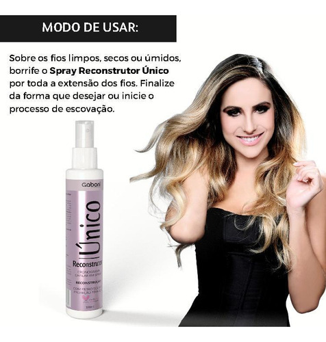 Spray Reconstrutor Unico Gaboni Cronograma Capilar 100ml