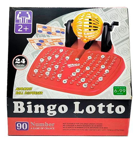 Bingo Lotto Juego De Mesa Con 90 Bolillas Familiar Loteria