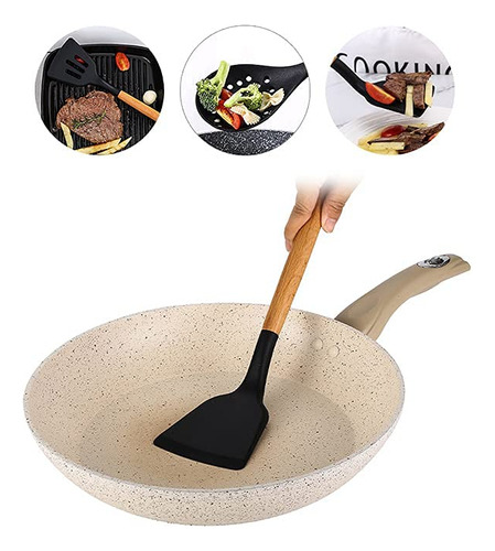 Set De Cocina De Silicona Antiadherente 11 Piezas Con Mango