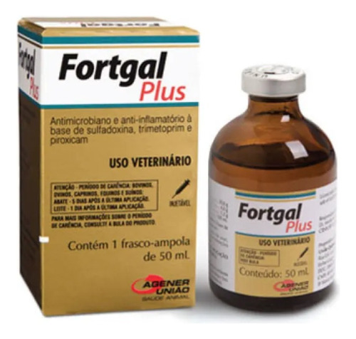 Fortgal Plus 50ml Injetável Para Uso Veterinário