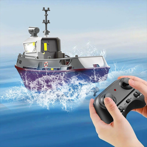 Barco De Control Remoto Recargable De Doble Motor 1:32
