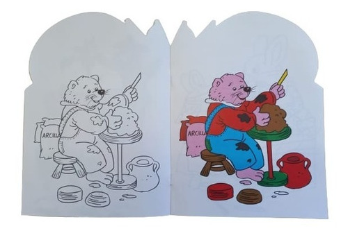 12 Libros Para Colorear Borlitas. 27x20cm. 10 Motivos Dif