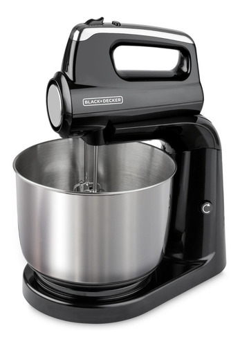 Batidora De Mano Black+decker Planetaria 2 En 1 Pedestal Color Negro Frecuencia 3