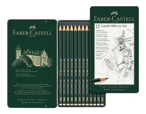 Lápices  X12 Faber Castell 9000 Art Set 