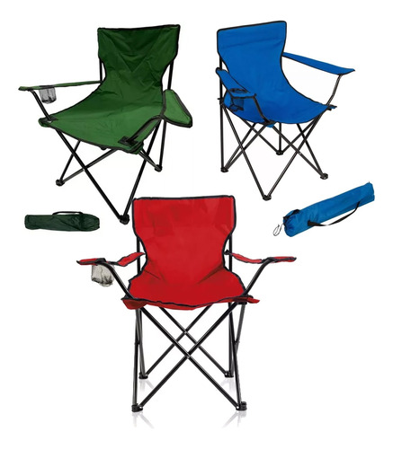 Sillon Silla Camping Plegable Infantil Con Posavaso Y Bolso