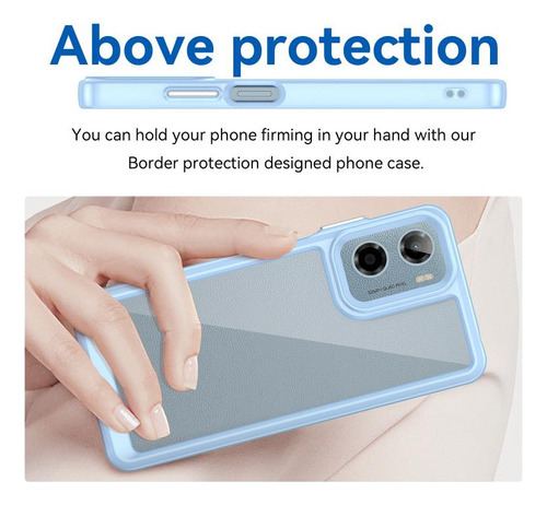 Compatible Funda De Acrílico Y Tpu For Motorola Moto E15 For Motorola