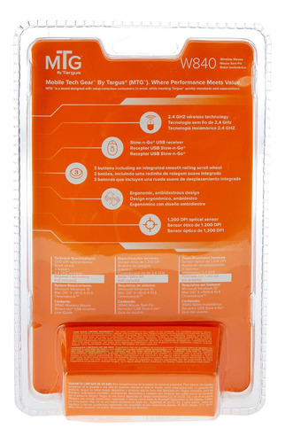 Kit 100 Mouses Sem Fio Targus Mtg 1.200 Dpi Optico W840