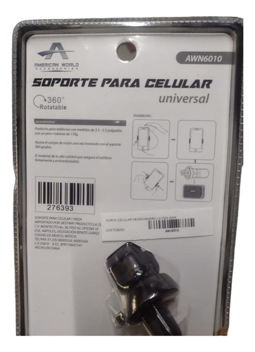 Porta Celular Clip Soporte Ajustable Para Auto