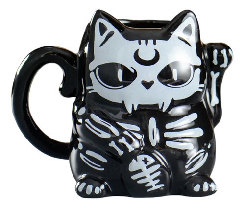 1 Taza Gótica Gatito Mew Meko Kawaii 