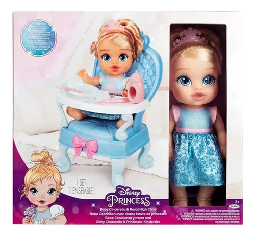 Muñeca Princesa Disney Bebé Cenicienta Y Trono Real