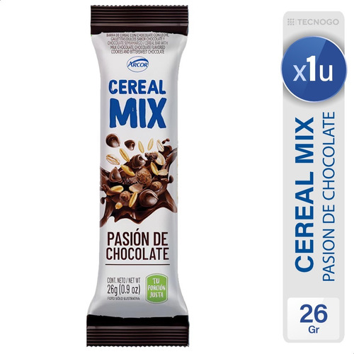 Barra Cereal Mix Pasion De Chocolate Arcor - Mejor Precio