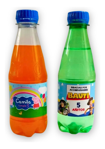 Etiquetas Refrescos 250ml Personalizadas Sorpresitas Cumple