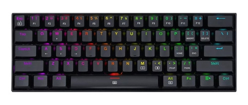 Teclado Mecánico Redragon Dragonborn Red Switch Rgb Negro