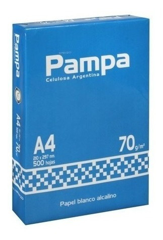 Imagen 3 de 5 de Resmas Pampa A4 70grs X Caja De 10 Unidades