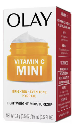 Olay Regenerist Vitamin C Peptide 24 Hydrating Moisturizer 15 Ml / 0.5 Oz Con Aroma Cítrico, Sedosa Y Ligera, Nuestra Fórmula En Crema Se Funde En La Piel Sin Dejar Residuos Pegajosos Ni Grasosos.