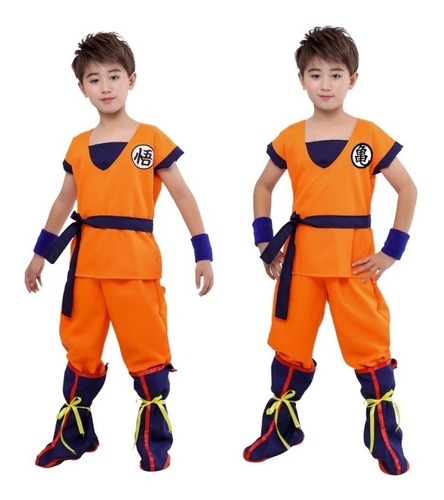 Imagem 3 de 10 de Fantasia Infantil Completa Son Goku Dragon Ball Z Com Peruca