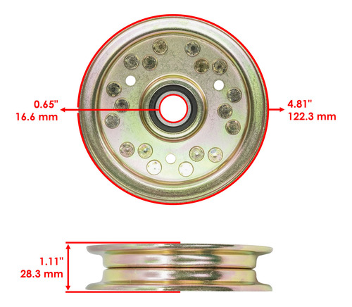 Caltric 1-603497 Idler Pulleys & Bushings For Exmark Ex Cch