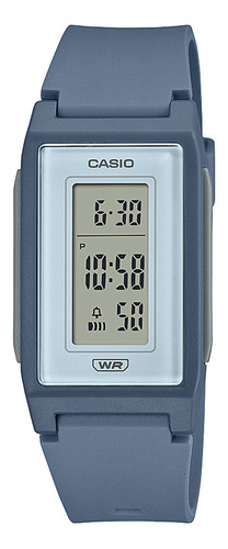 Relógio feminino Casio LF-10wh-2df Core Ladies, cor da pulseira: cinza, cor do bisel, cor de fundo cinza