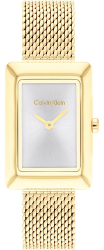 Reloj De Pulsera Calvin Klein Para Mujer Estilo Ck, Chapado 