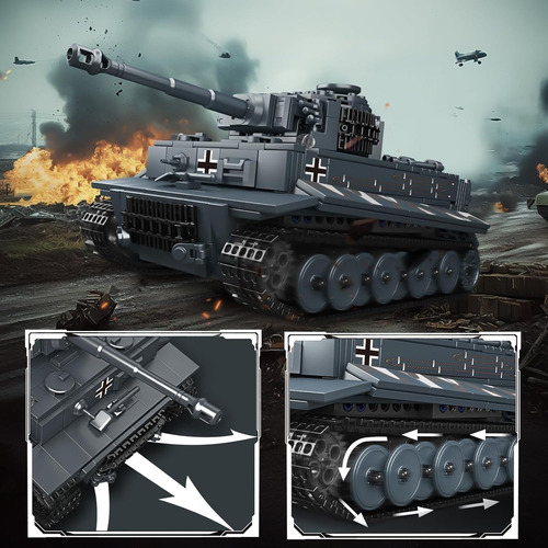 Juego De Bloques De Construcción Tanque Control Dual Rc App