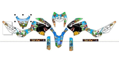 Stickers, Calca, Vinil, Para Moto At125rt Color Negra Mod-95