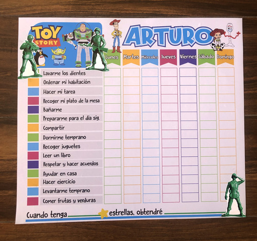Pizarra Imantada 44x38 Cm De Responsabilidades Para Niños