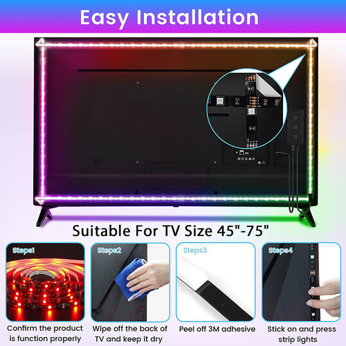 Tira De Luces Led Control 5050 Rgb 5m