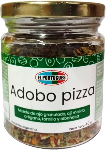 Condimento Adobo De Pizza X 40g En Frasco - El Portugues