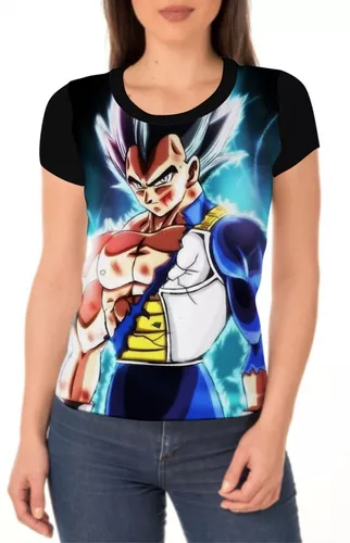 Camisa Fundo Mangá Anime Dragon Ball Vegeta Filme