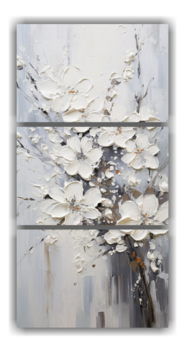 120x240cm Cuadro Pintura Lienzo Cherry Blossoms Blancos Lumi