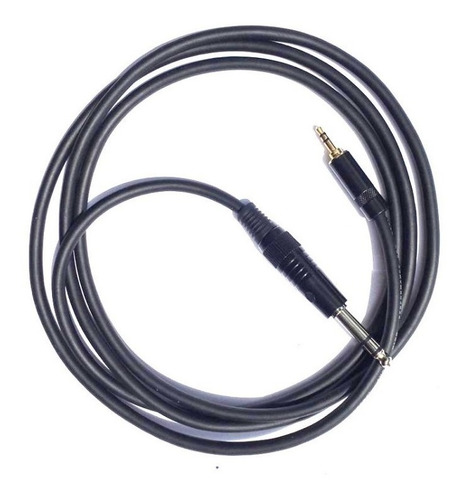 Imagen 2 de 2 de Cable De Mini Plug 3.5 A Plug 6.3 Trs Estereo De 6 Metros