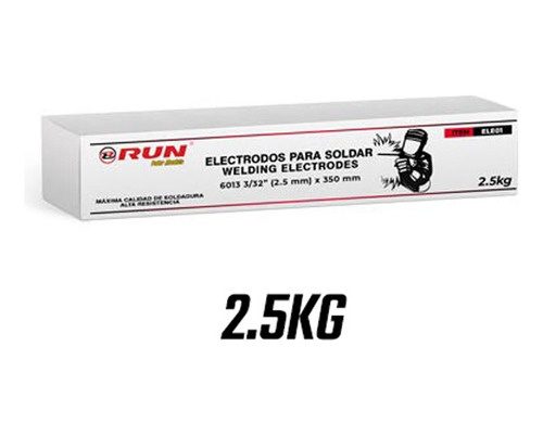 Electrodo Run 6013 3/32  2,5mm X 350mm 2.5kg