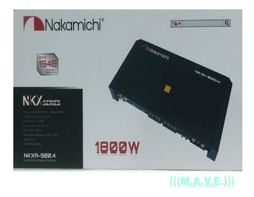 Amplificador Nakamichi .4 Canales. Mod: Nkxa-900.4.1800w. 