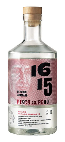 Pisco 1615 Acholado Importado De Peru