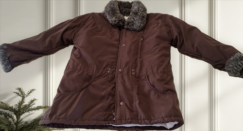 Campera /camperon Con Cuello De Piel Talle M (Usado)