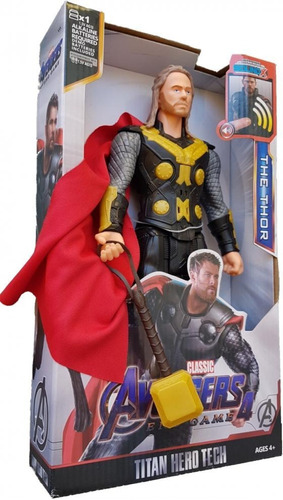 Boneco Thor 30 Cm Articulado C/luz E Som Heroes Vingadores