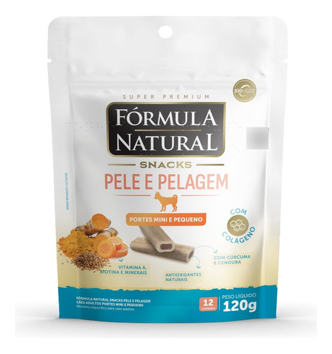 Snacks Pele E Pelagem Para Cães Mini E Pequenos 120g