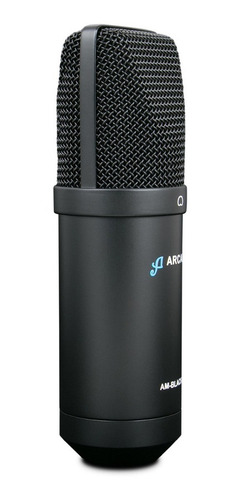 Kit Arcano Microfone Am-black-1 + Am-f1 + Pedestal Pmv Cor Preto